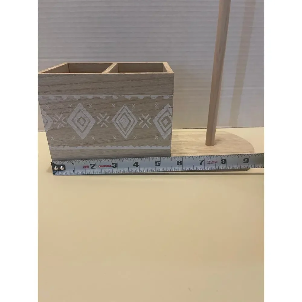 Target Dollar Spot 2022 Wooden Folding Tray and Paper Towel Caddy